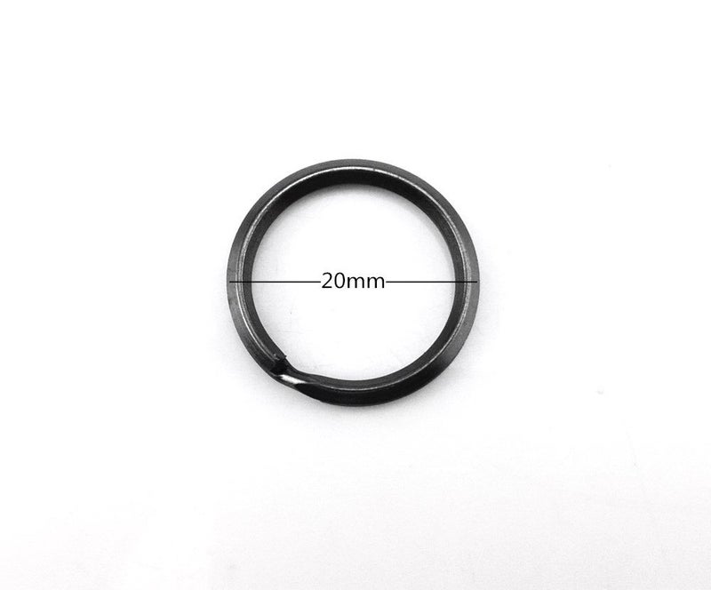 yueton 50pcs Gun Black Color Split Ring Chain Part for Car Home Keys Organization, Arts & Crafts, Lanyards - Image 3